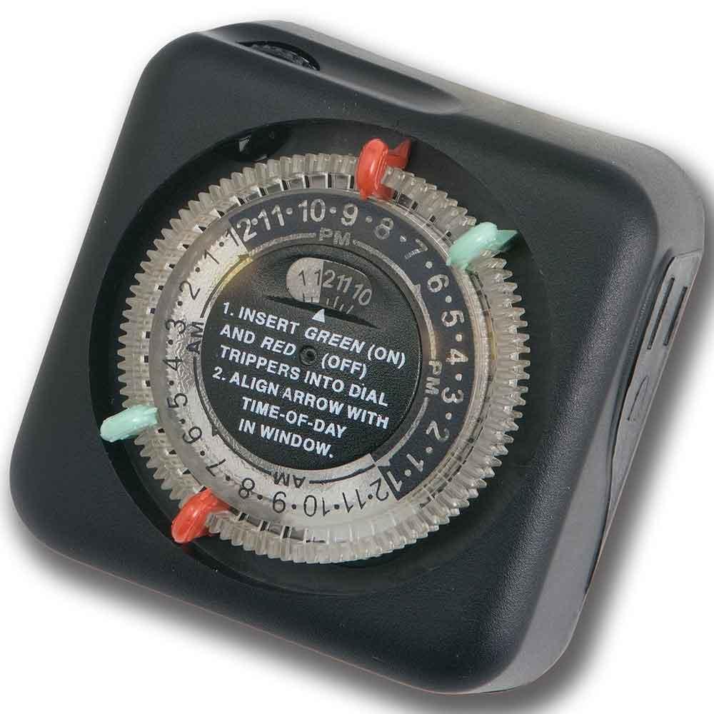 Intermatic 15 Amp 24-Hour Outdoor Plug-In Heavy Duty Timer, Black