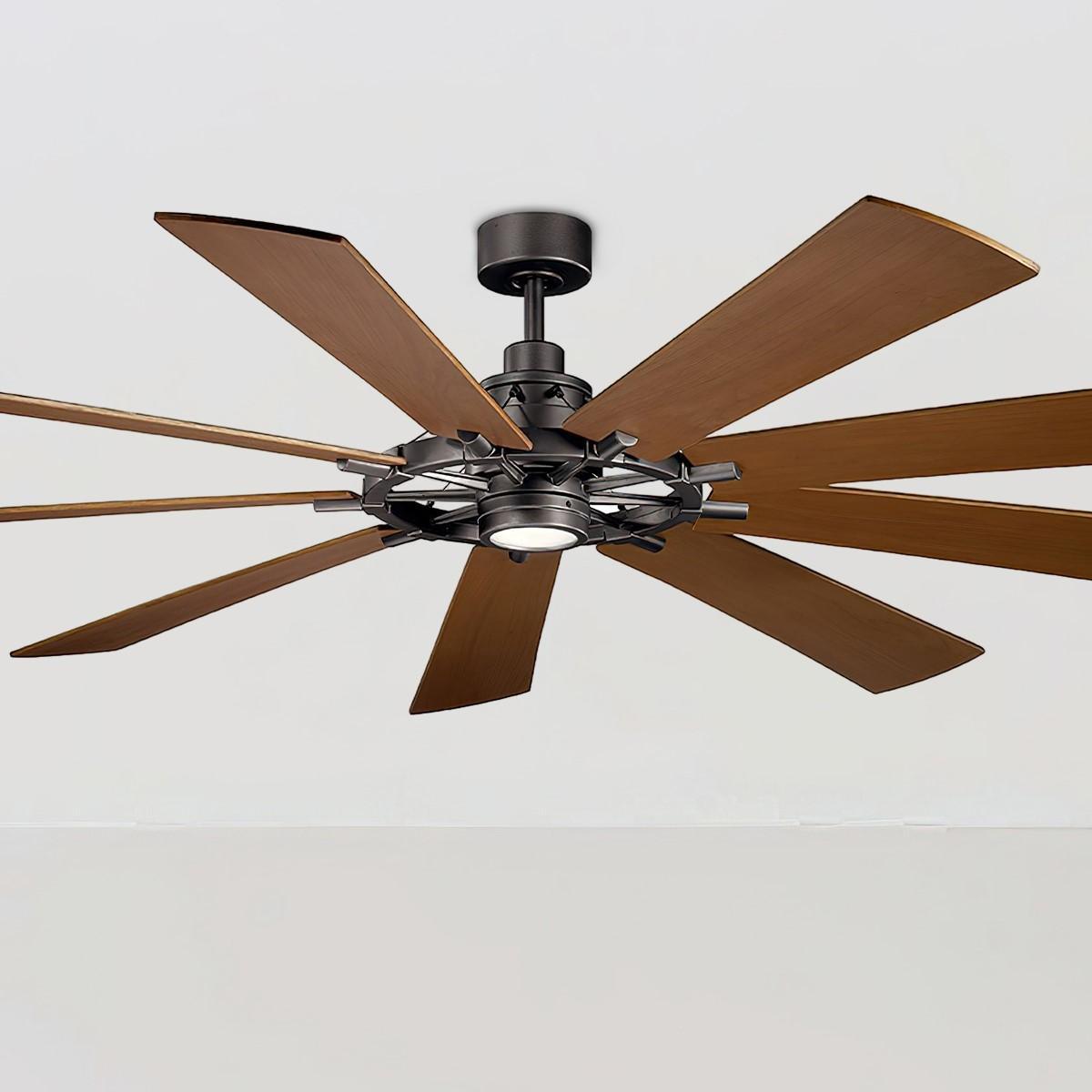 Kichler 300285AVI: Gentry XL 85&quot; Anvil Iron Large Ceiling Fan 