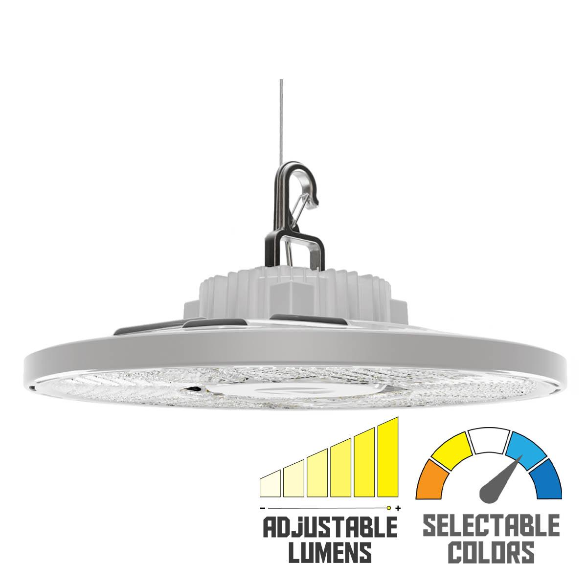 Lithonia CPRB ALO13 UVOLT SWW9 80CRI DWH - Compact Pro Industrial LED Round  High Bay, Selectable 18000 Lumens, 4000K/5000K CCT, 120-347V, White - Bees  Lighting