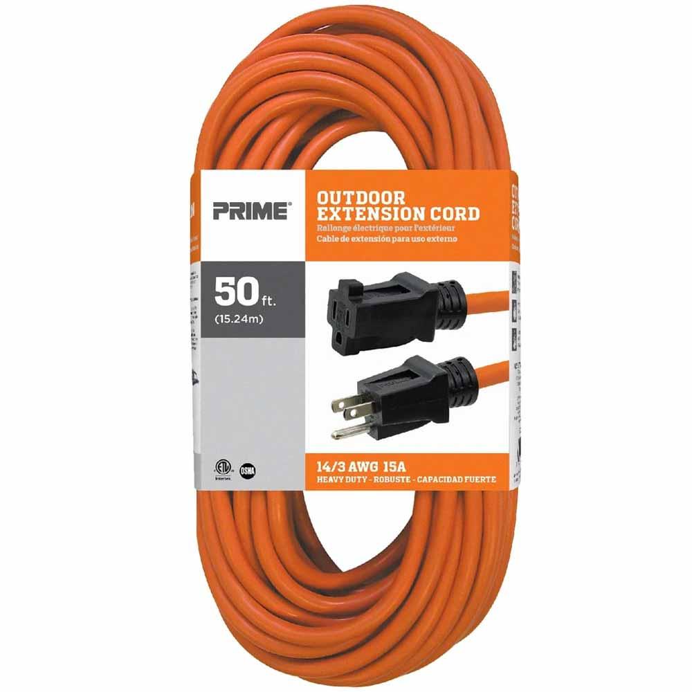 Outdoor Orange Extension Cord - 50 Feet