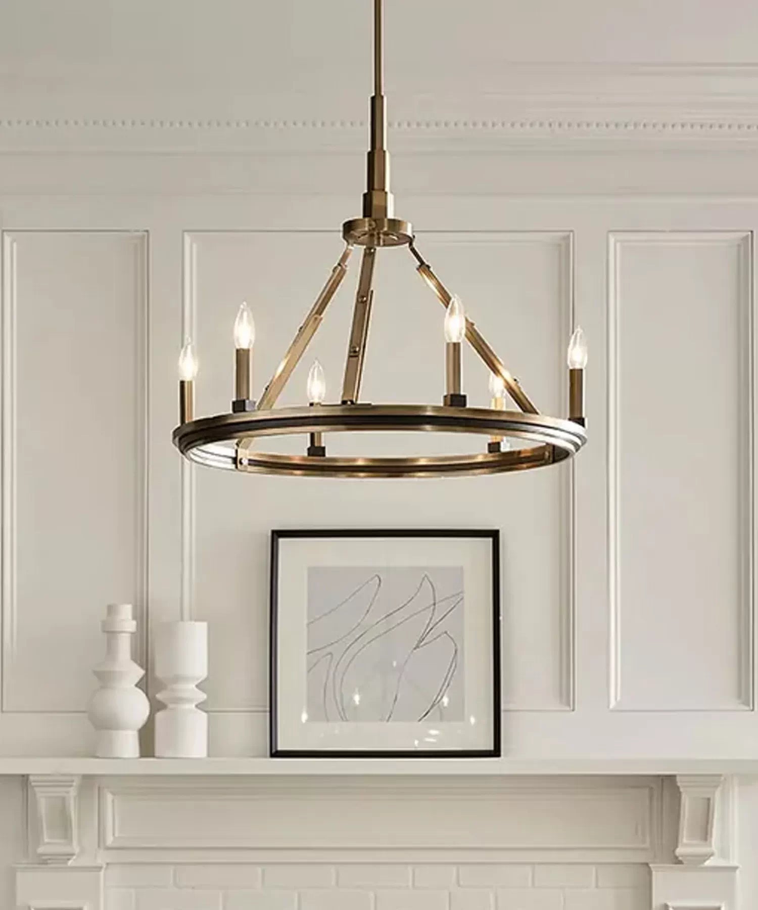Wagon Wheel Chandeliers - Bees Lighting