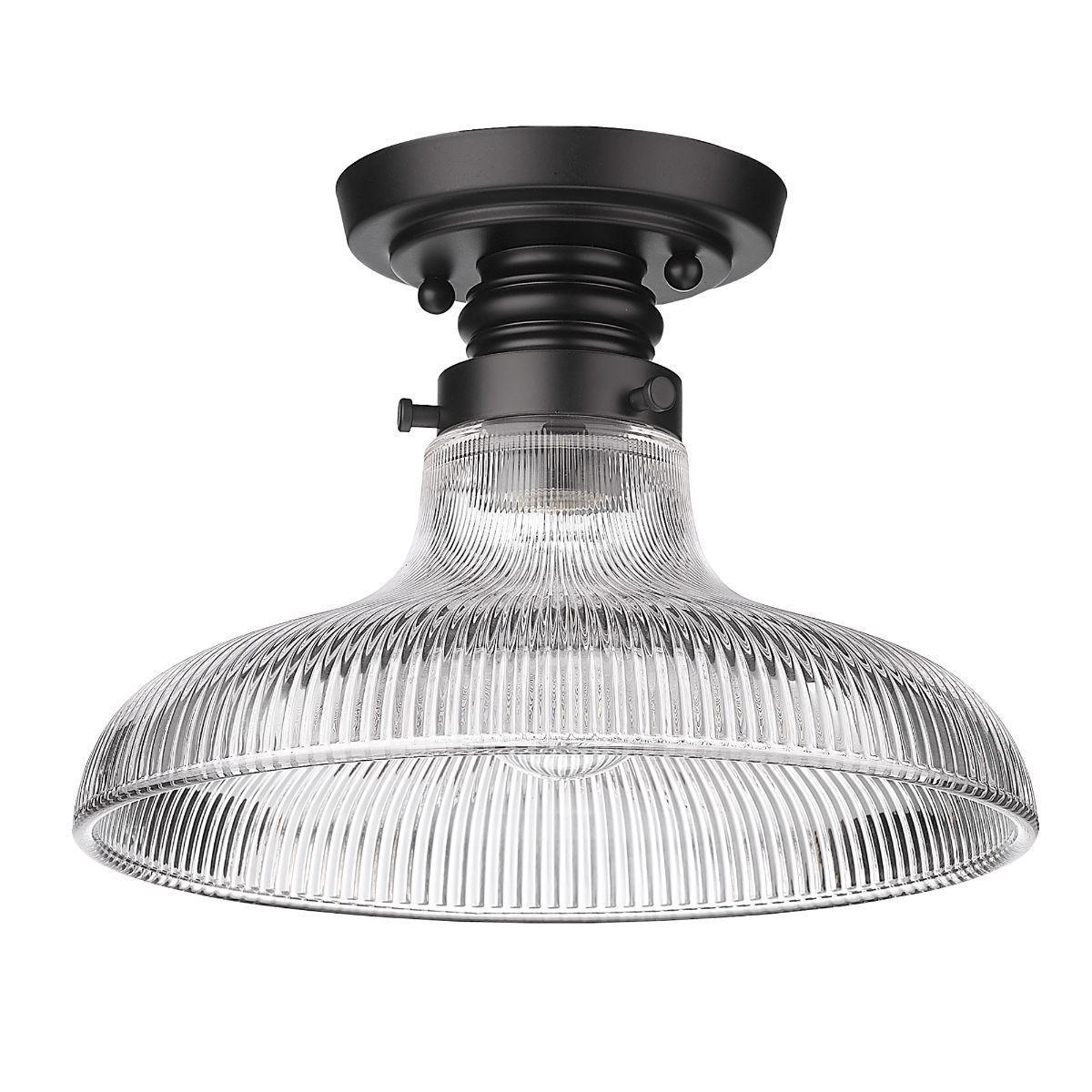 Clary 10 in. Semi flush Mount Light Matte Black Finish - Bees Lighting