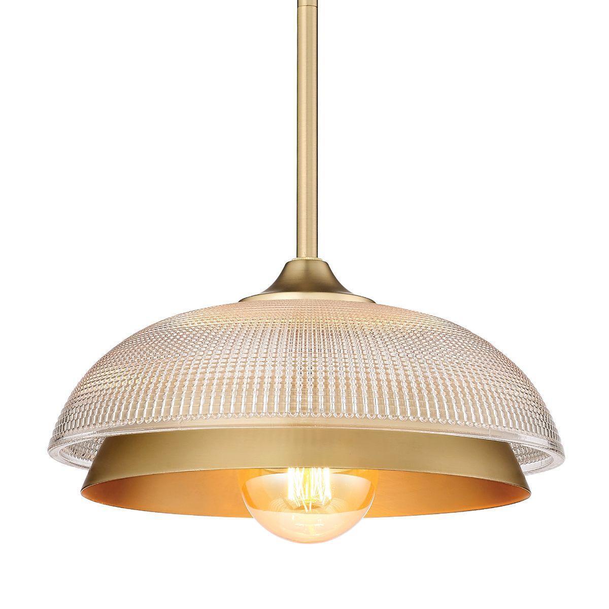 Crawford 12 in. Pendant Light Bronze Finish - Bees Lighting