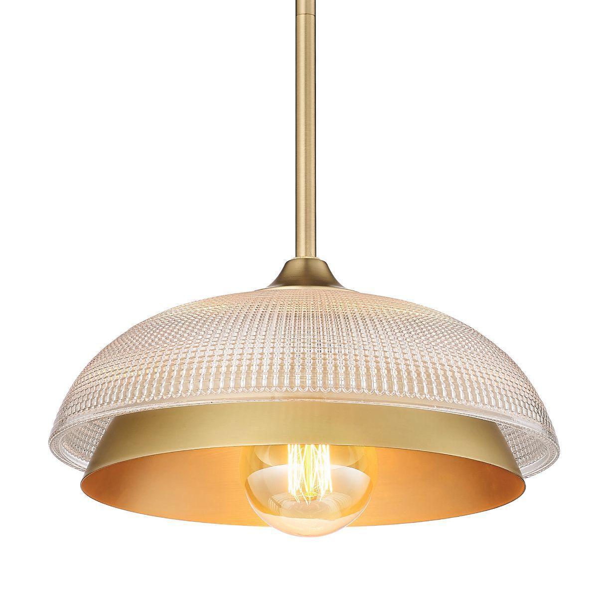 Crawford 12 in. Pendant Light Bronze Finish - Bees Lighting