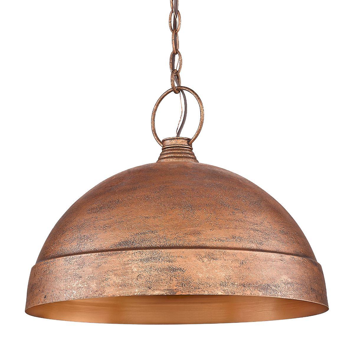 Lincoln 17 in. Pendant Light Copper Finish - Bees Lighting