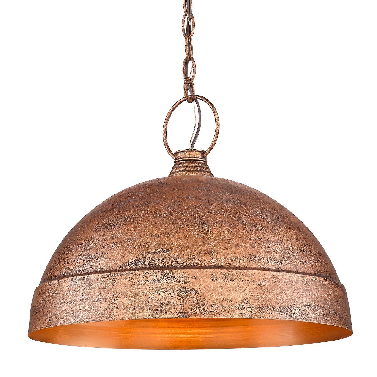 Lincoln 17 in. Pendant Light Copper Finish - Bees Lighting