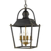 Christoff 15 in. 4 Lights Pendant Light Black finish - Bees Lighting