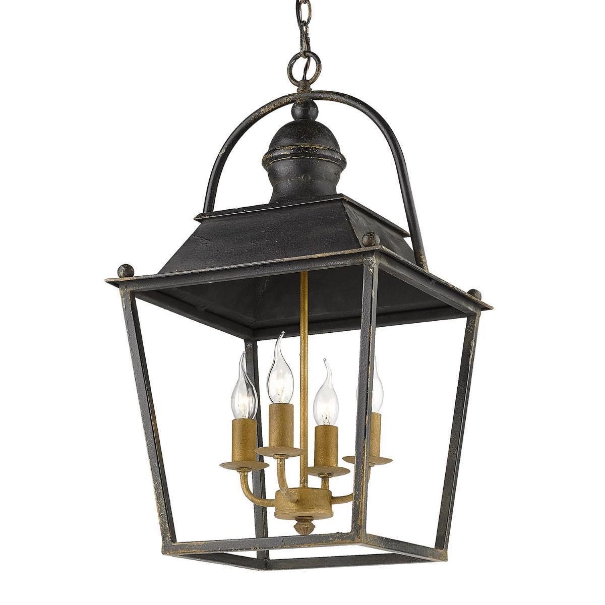 Christoff 15 in. 4 Lights Pendant Light Black finish - Bees Lighting