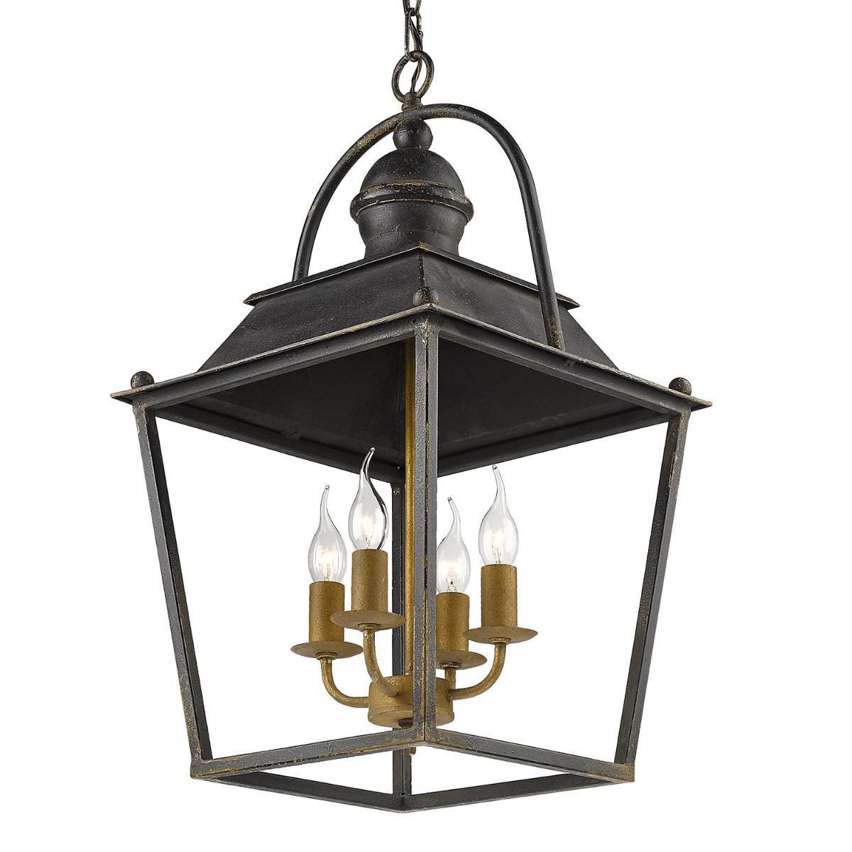 Christoff 15 in. 4 Lights Pendant Light Black finish - Bees Lighting