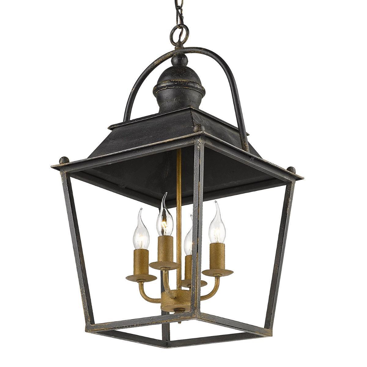 Christoff 15 in. 4 Lights Pendant Light Black finish - Bees Lighting