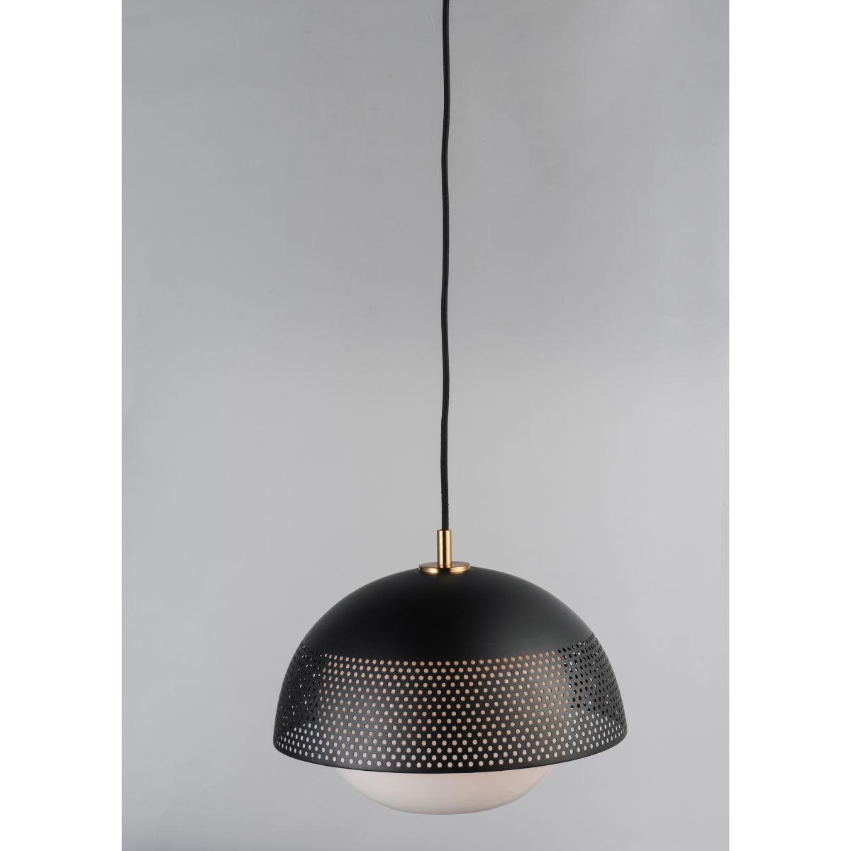 Perf 14 in. Pendant Light Satin Brass Finish - Bees Lighting