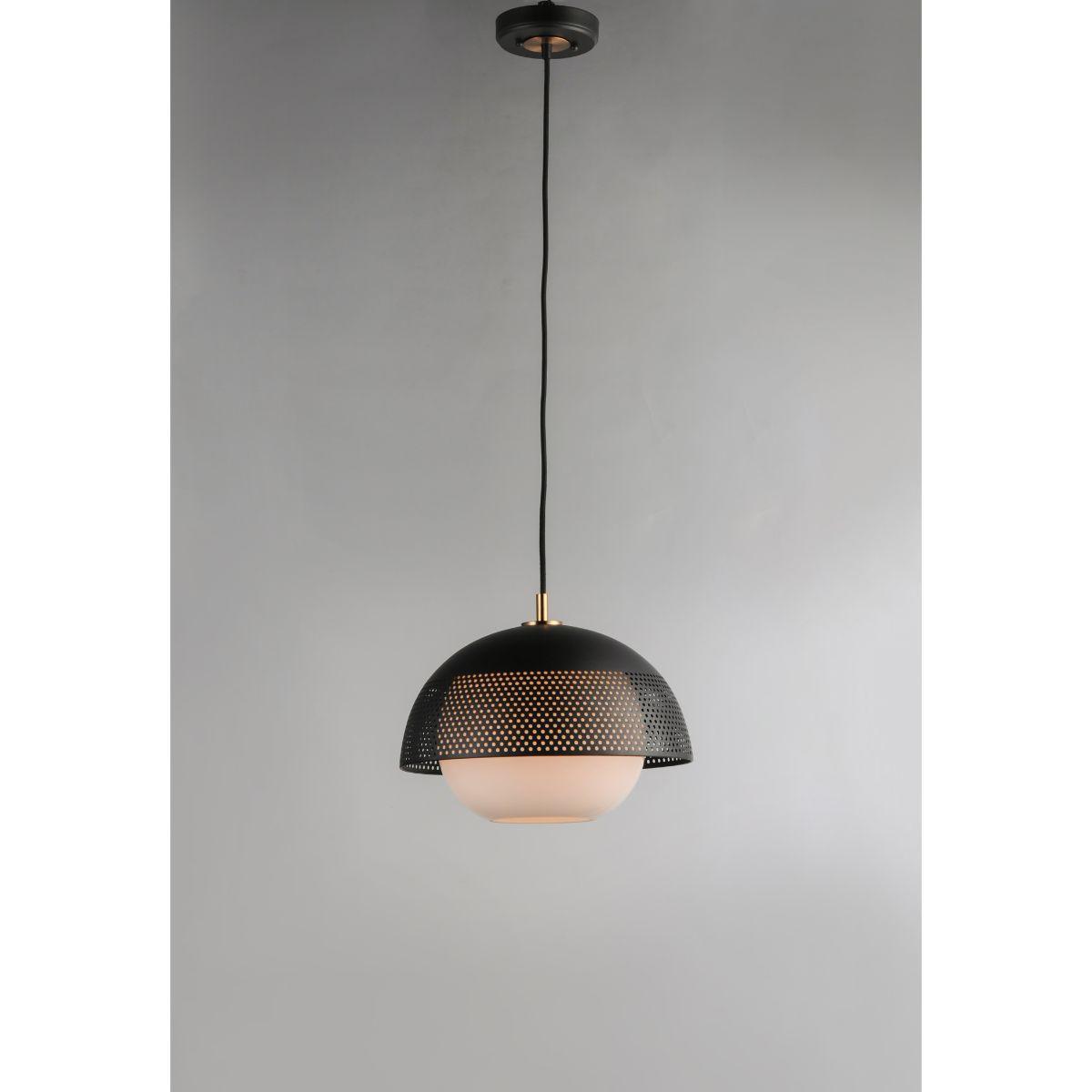 Perf 14 in. Pendant Light Satin Brass Finish - Bees Lighting