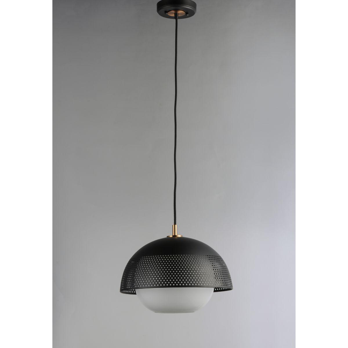 Perf 14 in. Pendant Light Satin Brass Finish - Bees Lighting