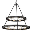 Castile 15 lights 32 in. Chandelier Black finish - Bees Lighting