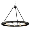 Castile 9 lights 32 in. Chandelier Black finish - Bees Lighting