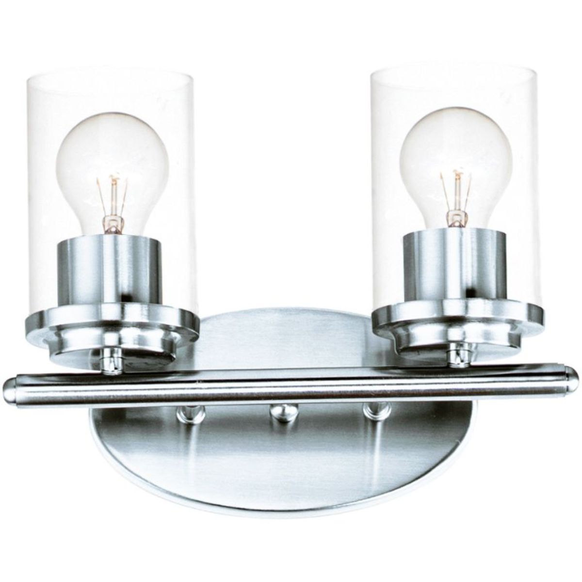 Corona 12 In. 2 Lights Vanity Light Polished Chrome finish with clear glass - Bees Lighting