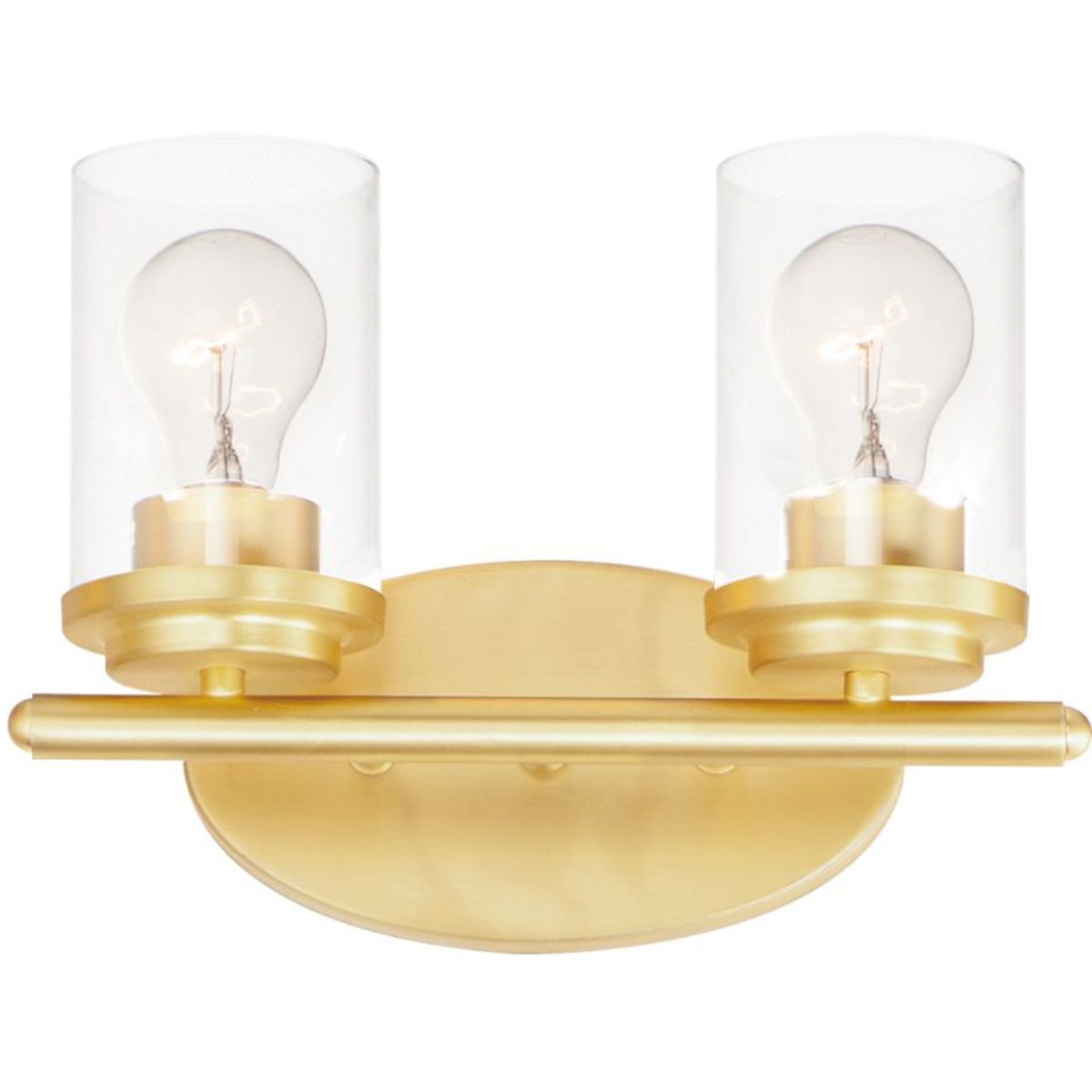 Corona 12 In. 2 Lights Vanity Light Satin Brass finish