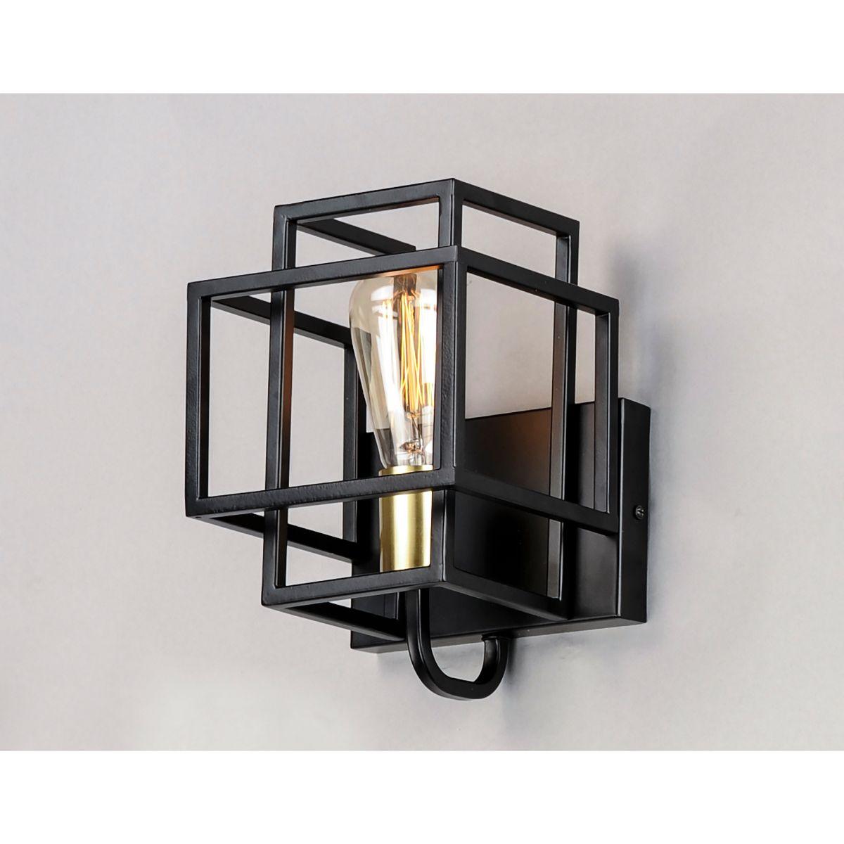 Liner 10 in. Armed Sconce Black Finish - Bees Lighting