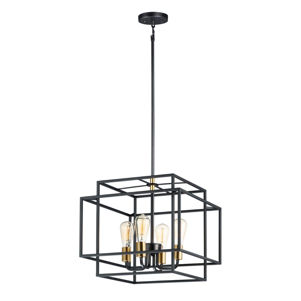 Liner 18 in. 4 Lights Pendant Light Black Finish - Bees Lighting