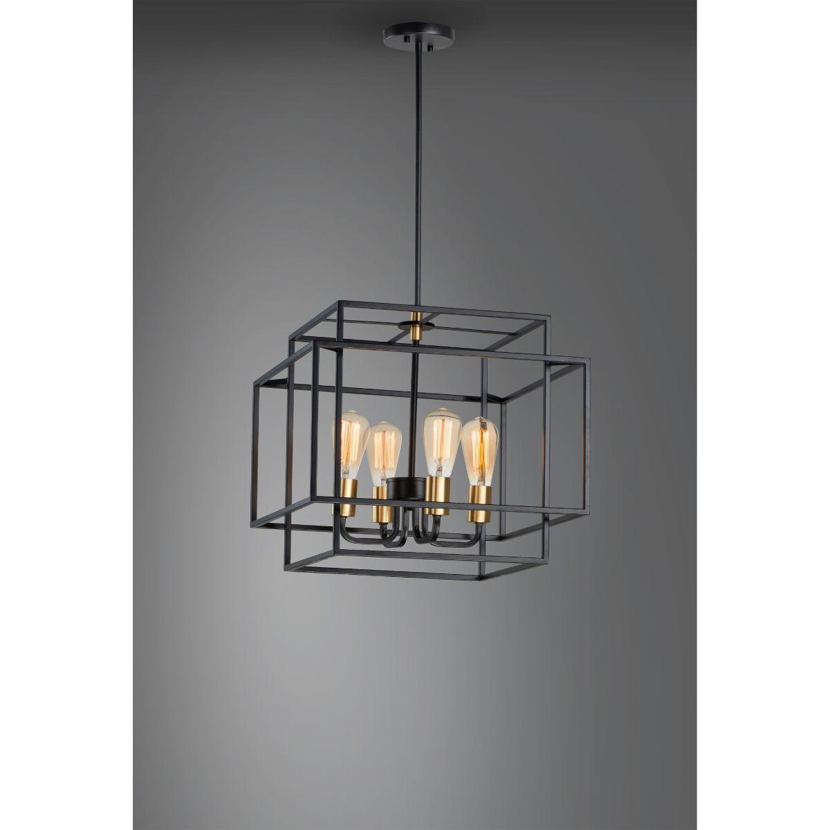 Liner 18 in. 4 Lights Pendant Light Black Finish - Bees Lighting