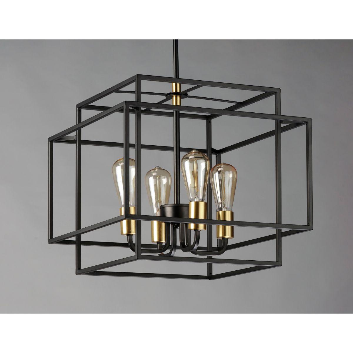 Liner 18 in. 4 Lights Pendant Light Black Finish - Bees Lighting