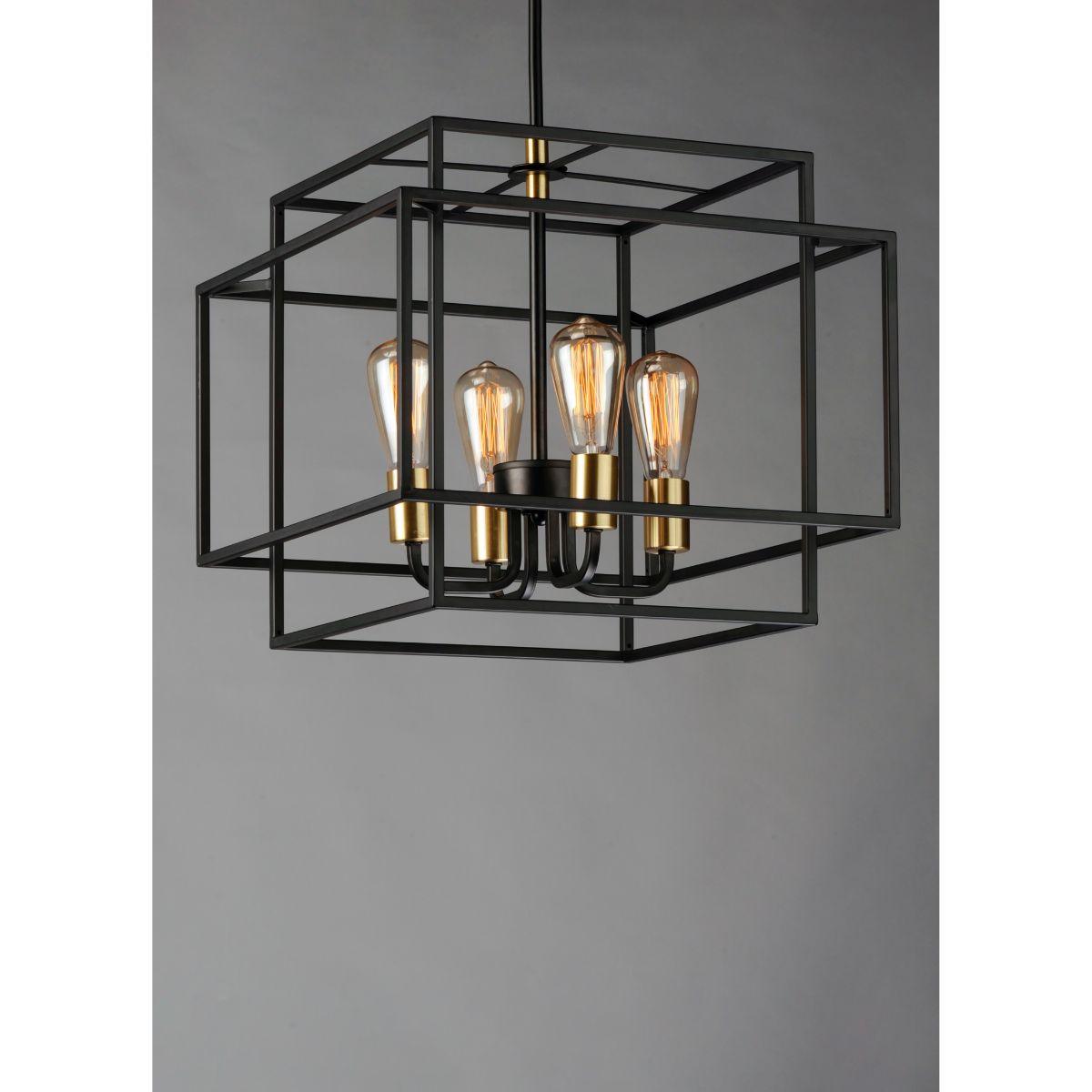 Liner 18 in. 4 Lights Pendant Light Black Finish - Bees Lighting