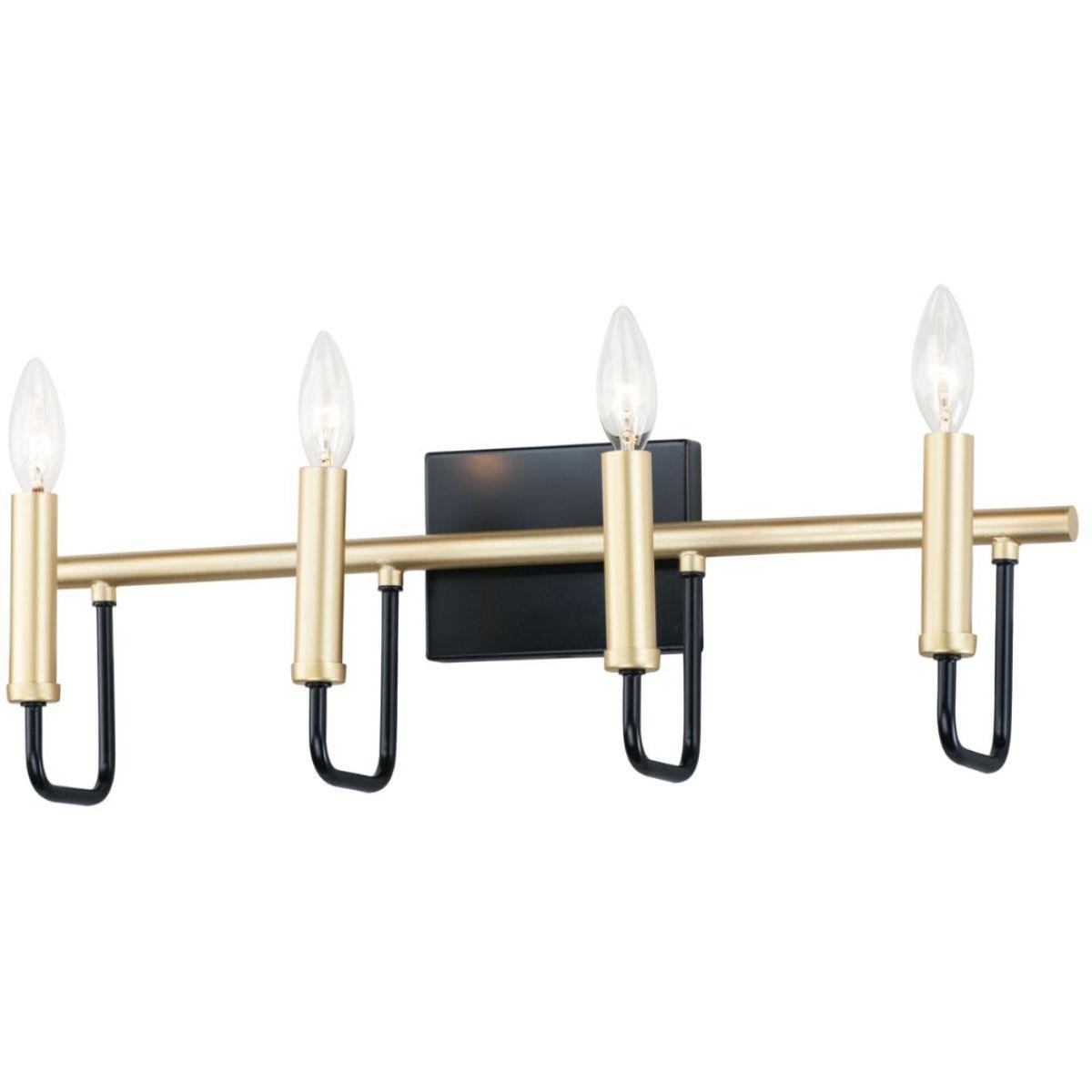 Sullivan 23 in. 4 Lights Vanity Light Black & Gold Finish - Bees Lighting