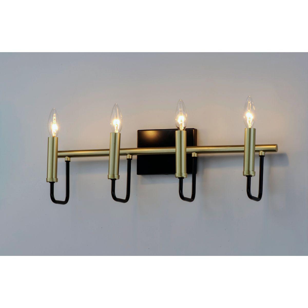 Sullivan 23 in. 4 Lights Vanity Light Black & Gold Finish - Bees Lighting