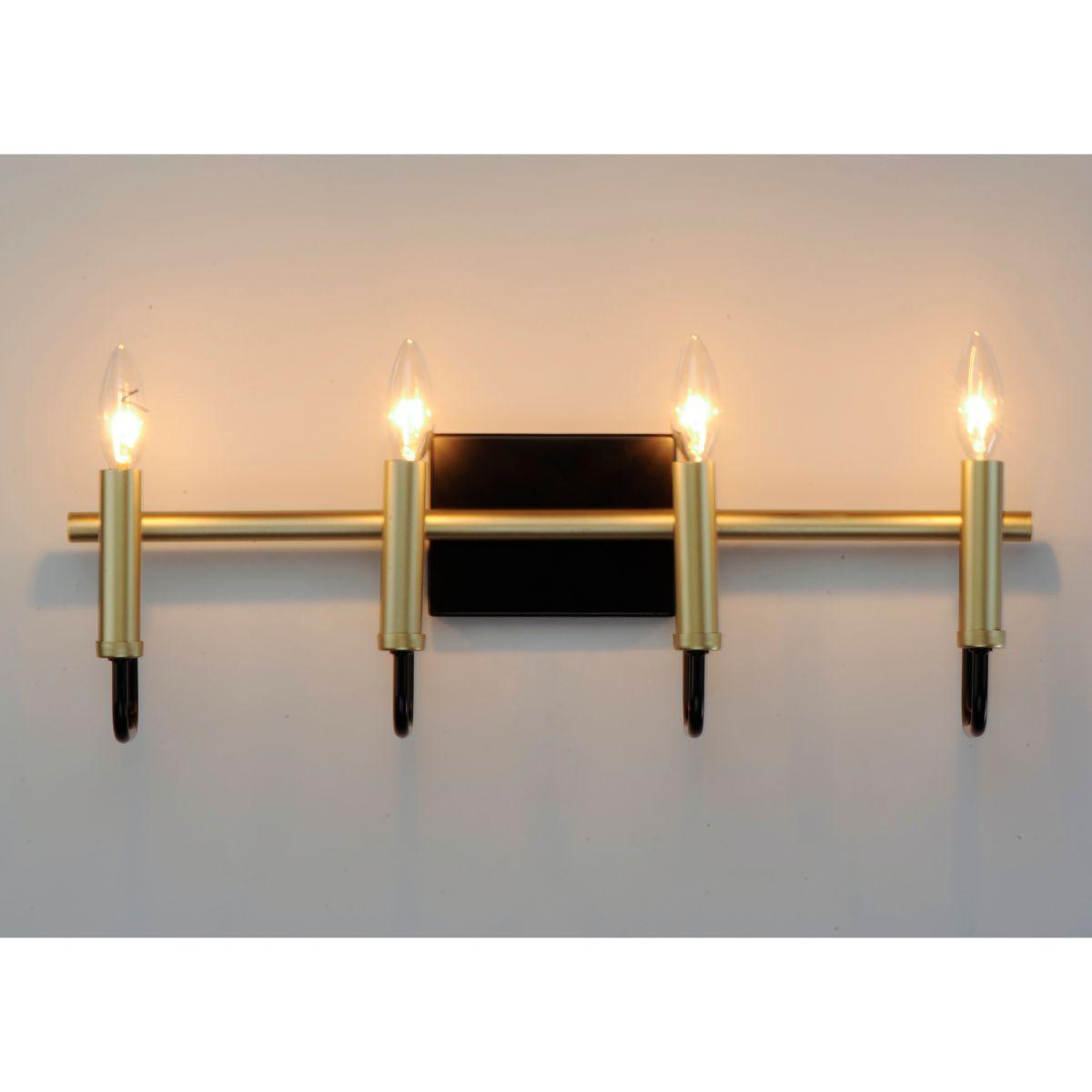 Sullivan 23 in. 4 Lights Vanity Light Black & Gold Finish - Bees Lighting