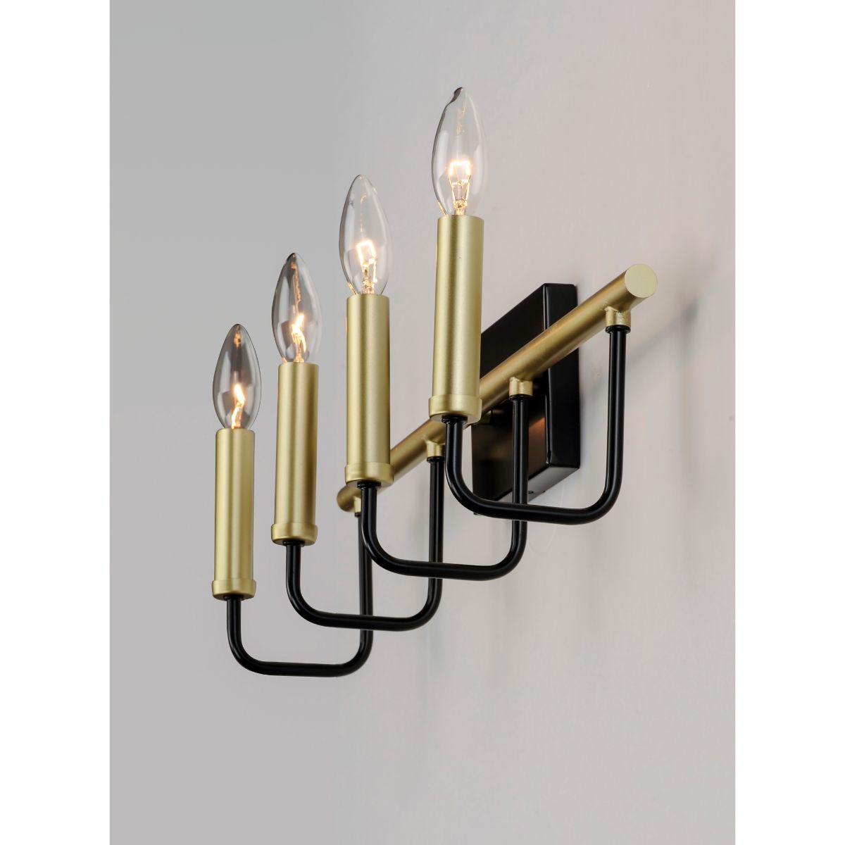 Sullivan 23 in. 4 Lights Vanity Light Black & Gold Finish - Bees Lighting