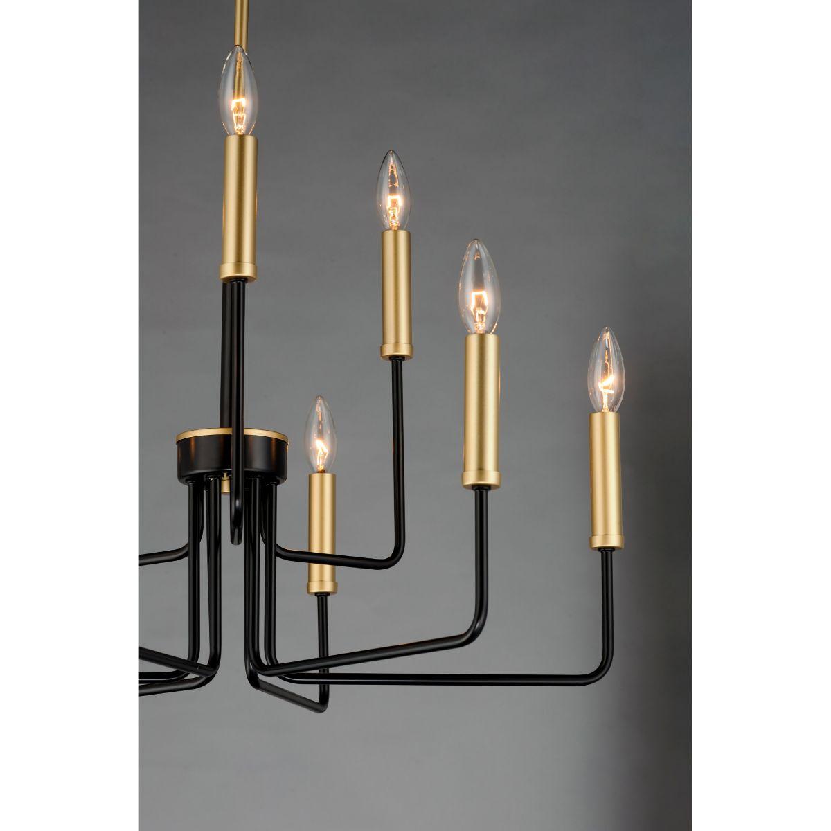 Sullivan 25 in. 9 Lights Chandelier Black Finish - Bees Lighting