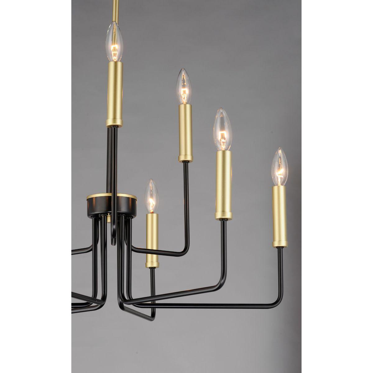 Sullivan 25 in. 9 Lights Chandelier Black Finish - Bees Lighting