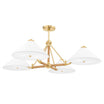 Williamsburg 46 in. 8 Lights Chandelier Antique Brass Finish - Bees Lighting