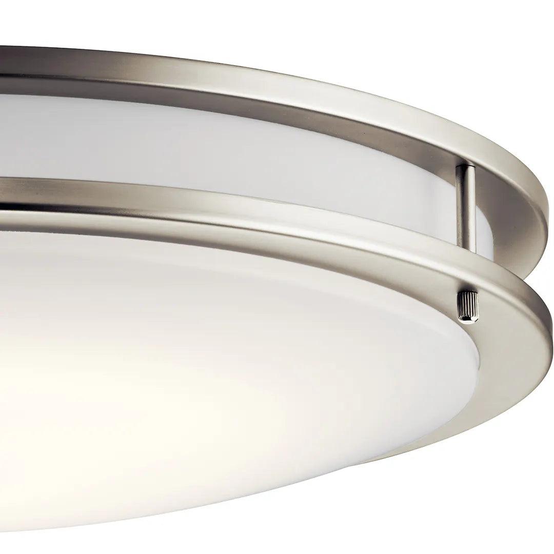 Avon 24 in. LED Flush Mount Light 120V, 3000K Brushed Nickel Finish - Bees Lighting