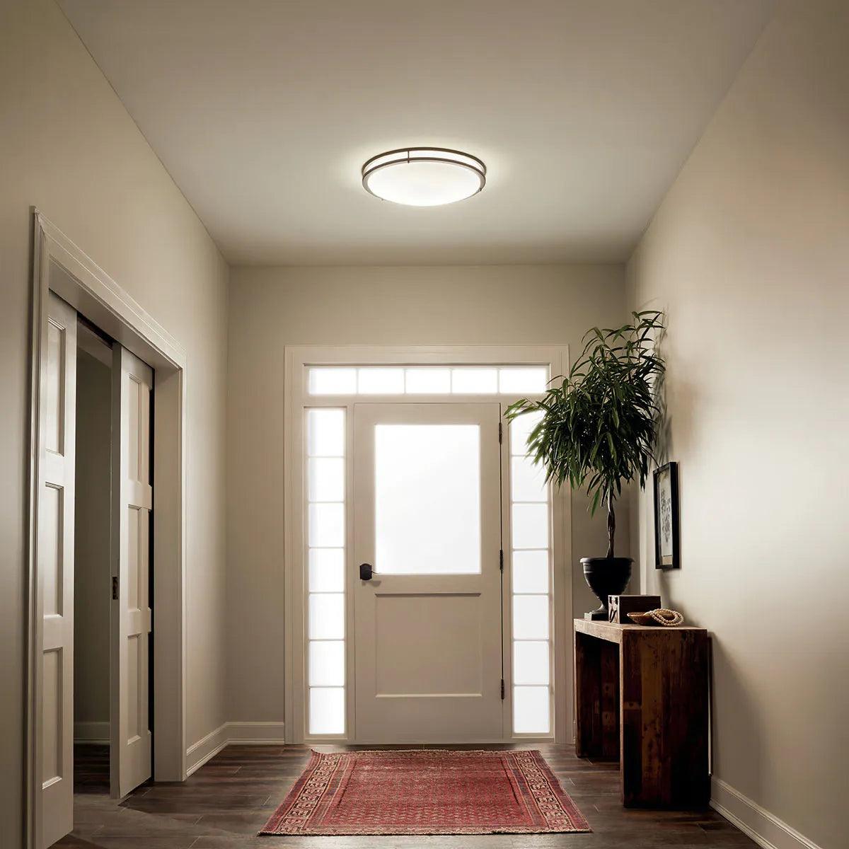 Avon 24 in. LED Flush Mount Light 120V, 3000K Brushed Nickel Finish - Bees Lighting