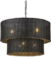 Erma 6 Lights 22 in. Chandelier Matte Black Finish