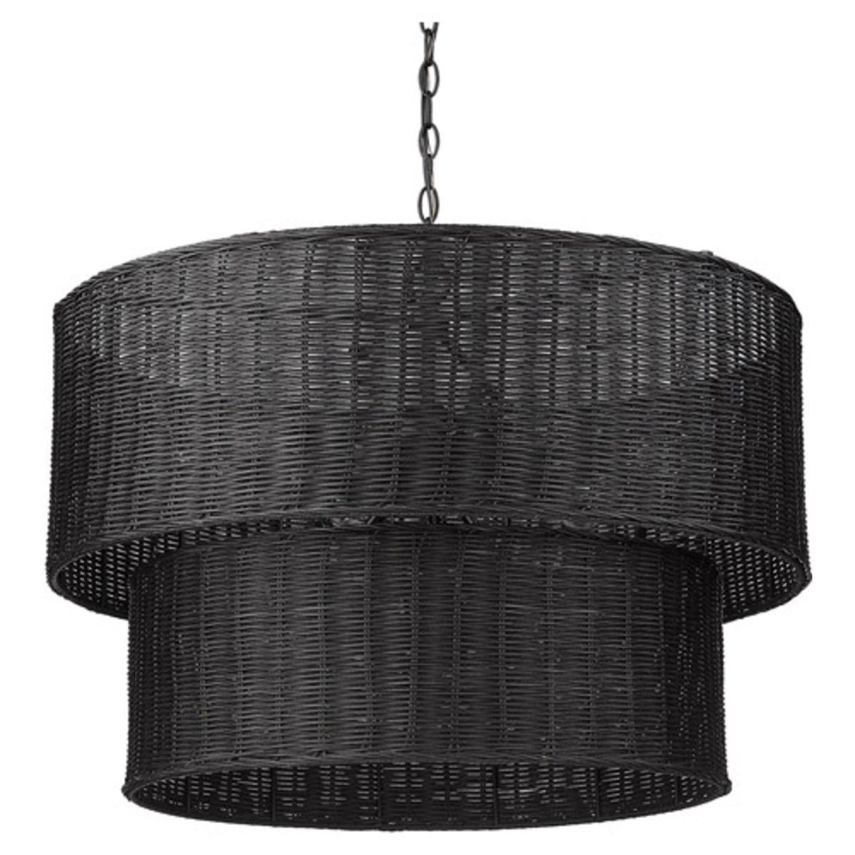 Erma 9 lights 28 in. Chandelier Matte Black finish - Bees Lighting