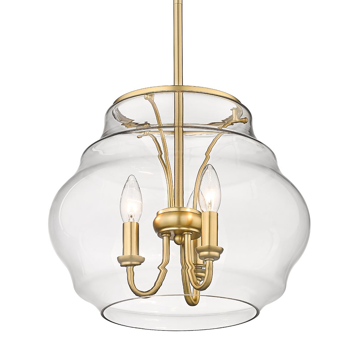 Annette 14 in. 3 Lights Pendant Light Brushed Champagne Bronze Finish - Bees Lighting