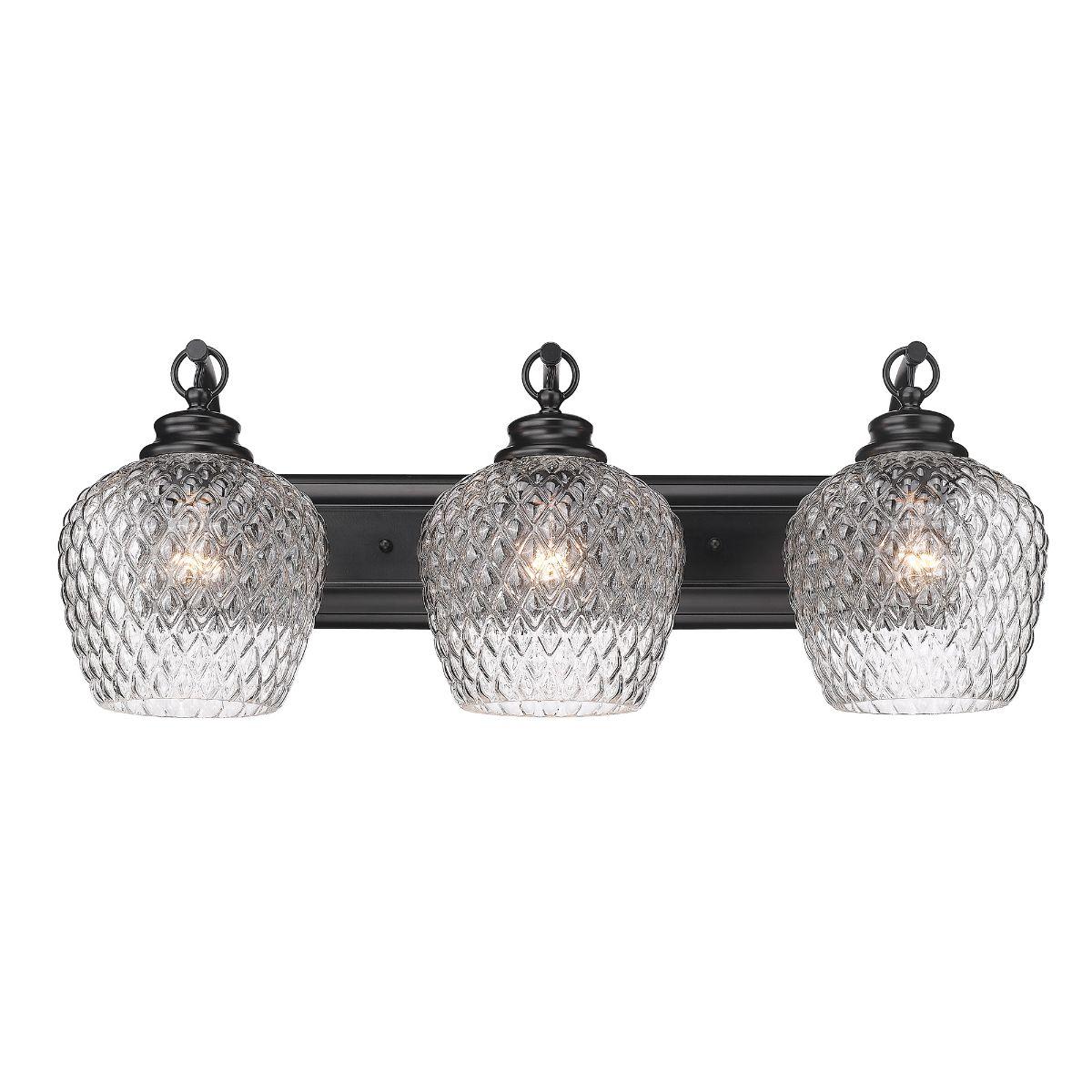 Adeline 3 Lights 26 in. Bathroom Vanity Light Matte Black Finish