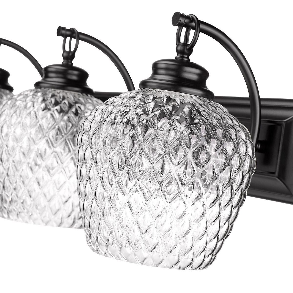 Adeline 3 Lights 26 in. Bathroom Vanity Light Matte Black Finish