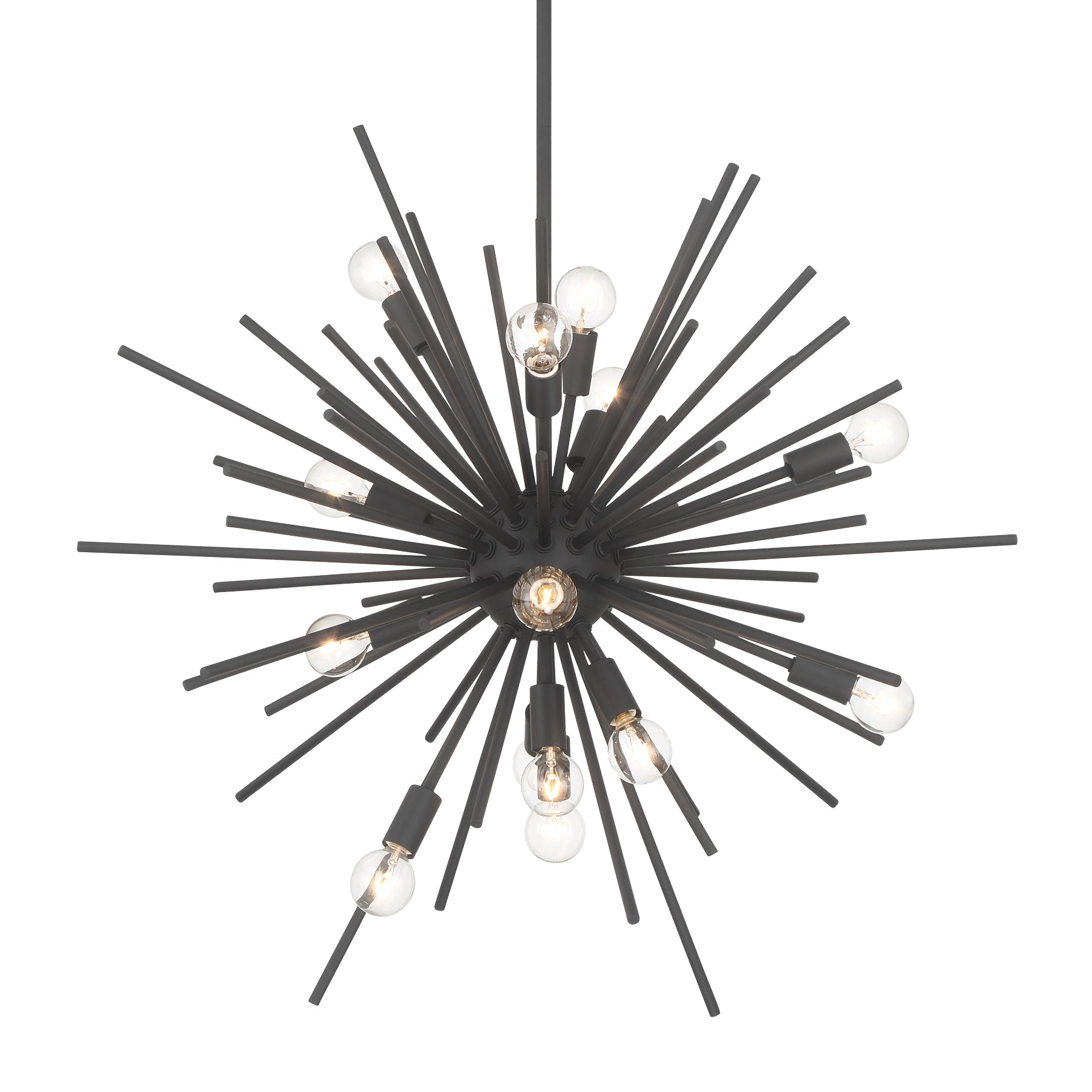 Bessel 30" 15 Lights Pendant Light Black Finish