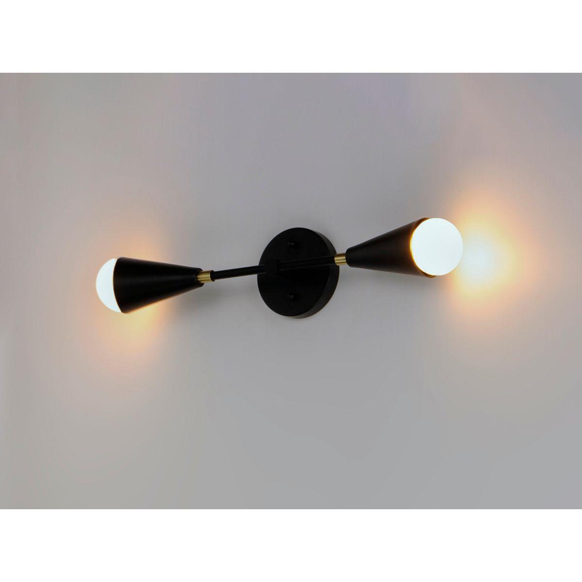 Lovell 18 In. LED Vanity Light Black Finish - Bees Lighting