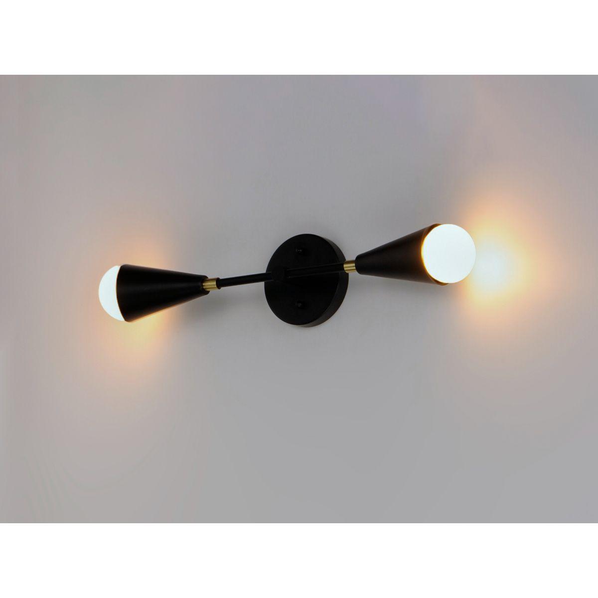 Lovell 18 In. 2 Lights Vanity Light Black Finish - Bees Lighting