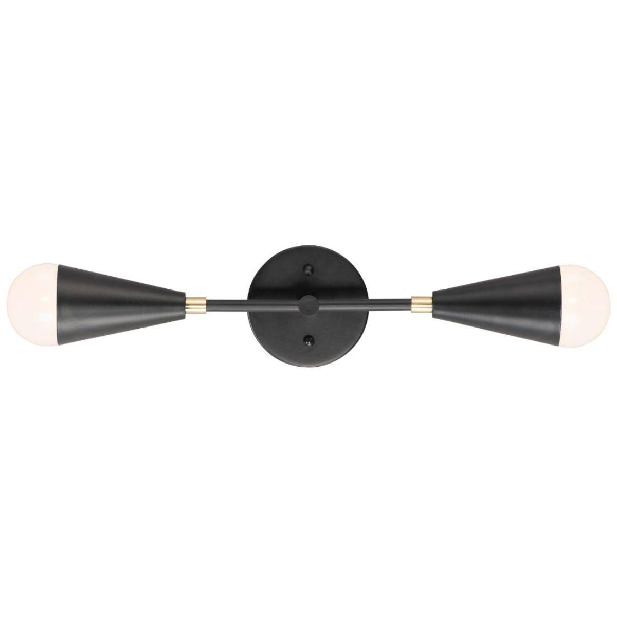 Lovell 18 In. 2 Lights Vanity Light Black Finish - Bees Lighting