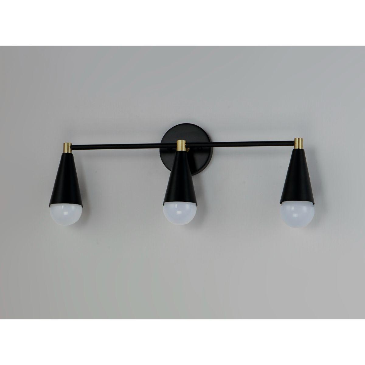 Lovell 24 In. 3 Lights Vanity Light Black Finish - Bees Lighting