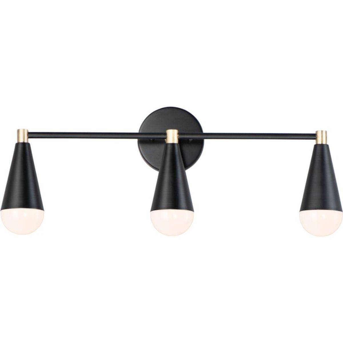 Lovell 24 In. 3 Lights Vanity Light Black Finish - Bees Lighting