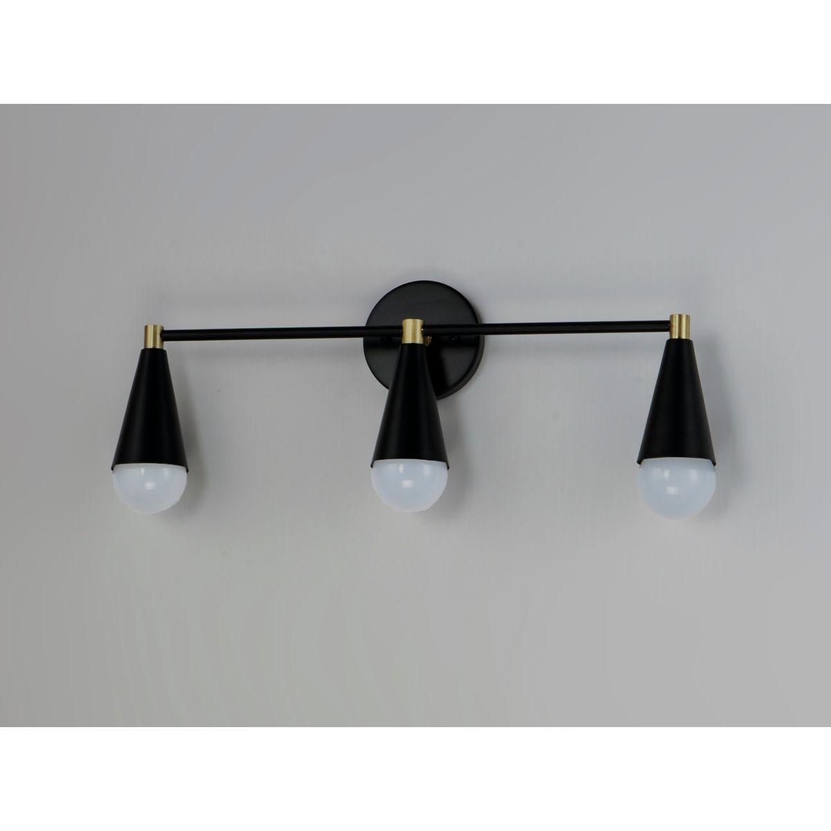 Lovell 24 In. 3 Lights Vanity Light Black Finish - Bees Lighting