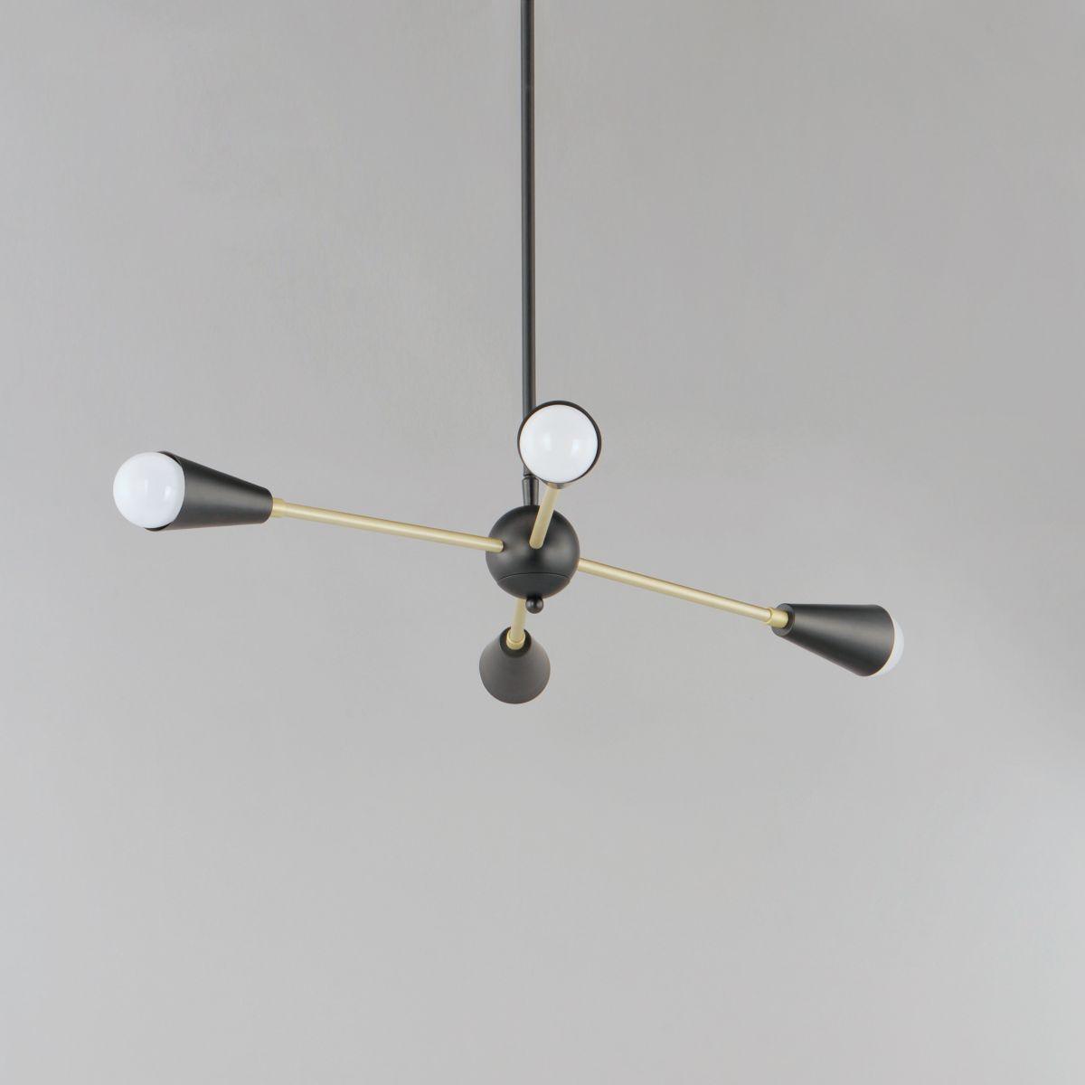 Lovell 32 in. 4 Lights Pendant Light Black Finish - Bees Lighting