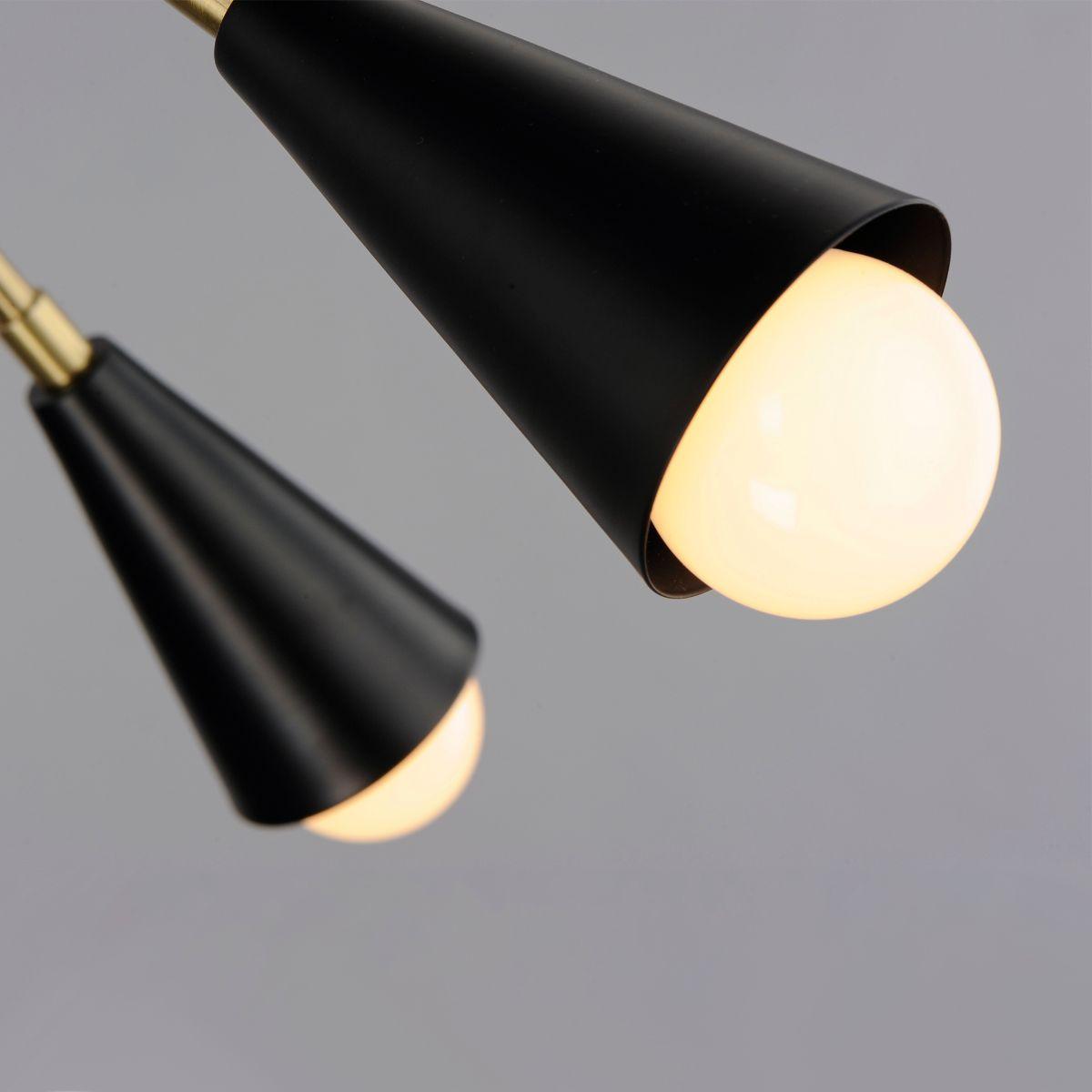 Lovell 32 in. 10 Lights LED Pendant Light Black Finish - Bees Lighting