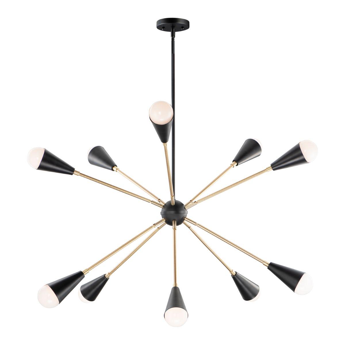 Lovell 32 in. 10 Lights Pendant Light Black Finish - Bees Lighting